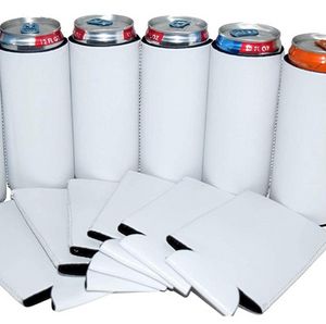 Enfriador de latas de sublimación con asa para bebidas a prueba de calor, cubiertas en blanco de transferencia térmica de neopreno, 8*16,5 cm, 10*13cm, enfriadores personalizados, taza DIY