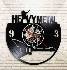 Bande de métal lourd Rock N Roll mur Art décor horloge groupe de musique moderne horloge murale lueur dans l'obscurité musique Attitude amant cadeau 219I8901630