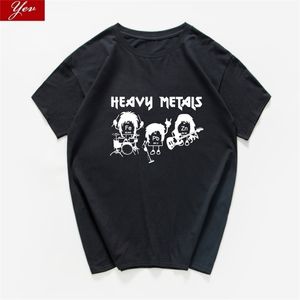 Heavy Metals camiseta hombres cool streetwear hip hop química tabla periódica Rock Roll música física biología punk camiseta hombres tee 220527