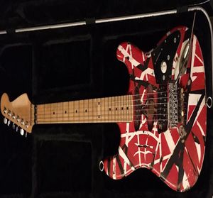 Heavy Relic Eddie Edward Van Halen Frankenstein Guitarra Electrice Black White Stripe Red St Guitars Alder Body Maple Floyd R7606063