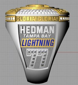 Hedman 2020 Tampa Bay Cup Team Ship Ring Gloria avec Box Box Men Sport Fan Souvenir Gift Wholesale Drop Shipping7818065