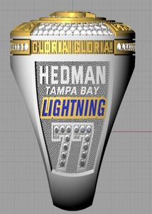 Hedman 2020 Tampa Bay Cup Team Ship Ring Gloria avec Box Box Men Sport Fan Souvenir Gift Wholesale Drop Shipping9451434