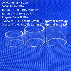 Sac tube en verre transparent normal ARBITER SOLO Taifun GT 3 GT4 S Style DL Auguse Era Dvarw FL Facelift 22mm 5ml 3.5ml