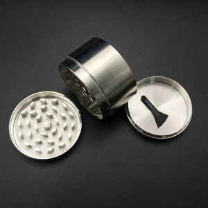 Accesorios para fumar, molinillo de hierbas de 4 piezas, piezas de piedra afilada de metal de 55mm para dientes, filtro para fumar, red seca