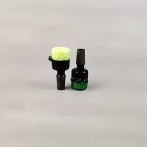 Bol en verre de support d'herbe avec des bols verts de 14MM 19MM pour les conduites d'eau Downstem Bong en verre huile Dab Dabber Rigs tabac accessoires pour fumer des cigares