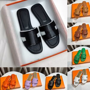 Pantoufles pour femmes dames mode luxe Style concepteur diapositives en cuir chaussures d'été sandales taille 35-42