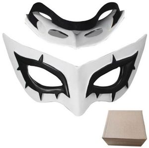 Hero Joker Mask White ABS Cosplay Prop Comic Con Fiesta de Halloween Masque Half Face Eye Masks