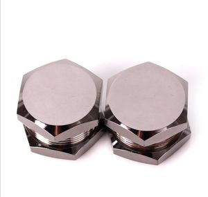 Triturador de humo de plata y negro, amoladora plana de aleación de zinc de 3 capas hexagonales, nueva pistola de dientes planos, negro