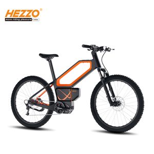 HEZZO Livraison gratuite US Warehouse Vélo électrique hybride en fibre de carbone 48 V 500 W Moteur central à entraînement central E Bike 20A Batterie cellulaire SAMSUNG Longue portée LCD Vélo électrique en carbone Emtb