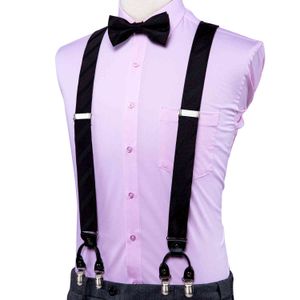 Hi-Tie – ensemble de bretelles élastiques pour hommes, de styliste, pour fête de mariage, avec nœud papillon, de haute qualité, en soie, de luxe, Vintage, à la mode