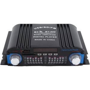 Hifi Sound Amplifier numérique Amplificateur audio à 4 canaux Bluetooth Karaoke Player FM Radio Prise en charge