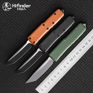 Hifinder 85 versión roja / naranja / verde Hoja de cuchillo: D2, Mango: 6061-T6 Aluminio (CNC) T / E, D / E, S / E. Cuchillos de supervivencia para acampar al aire libre Herramienta EDC, venta al por mayor