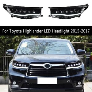 Lampe de tête de faisceau de poutre HAUTES RUNDUR STREATER STREATER SIGNAGE TOURS Assemblage des phares Toyota Highlander LED 15-17