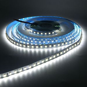 Tira de luces LED de alto brillo 2835 120 blanco/blanco cálido rojo verde azul Flexible rollo de 5M 600 Leds iluminación LED para exteriores