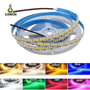 Tira de luces LED 240pcs / m Alta densidad SMD 2835 DC12V Cinta de luz LED flexible para dormitorio Gabinete de cocina Iluminación Decoración R G B 3000K 4000K 6000K