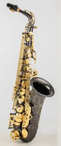 Saxophone Alto Eb haut en laiton nickel noir or E Type de clé de saxophone plat instrument à vent de haute qualité en stock avec accessoires