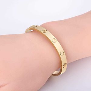 Bracelets manchette haute édition pour femmes et hommes, bijoux d'amour, couleur or argent rose, acier 316l avec clé 15cm à 22cmlll