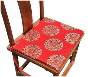 Coussin de siège chinois haut de gamme Happy Fancy pour chaise de bureau à domicile coussins décoratifs fauteuil à dossier rond en brocart de soie classique Cus7967393