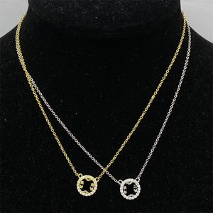 Collares de alta gama con diseño de diamantes, collar con patrón simétrico, gargantilla, collar de oro chapado en metal, personalizado, diario, versátil, zl183 I4