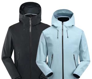 Traje de asalto de una sola capa de gama alta Primavera y otoño Ropa exterior delgada para hombres Chaqueta impermeable Esquí cálido Montañismo Manga larga Ropa de marca de moda 345