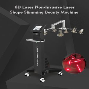 Système de forme laser à source froide lipoLaser 6D non invasif à haute intensité Sculpture corporelle Thérapie par la lumière rouge 635nm Lipolyse Réduction de la graisse abdominale Perte de poids