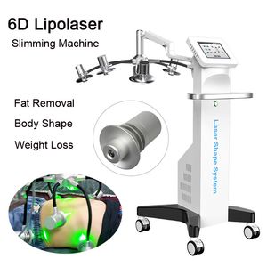 LipoLaser 6D no invasivo de alta intensidad Sistema de forma de láser frío Máquina de adelgazamiento corporal 532nm luz verde Abdomen Reducción de grasa en la espalda Equipo para perder peso