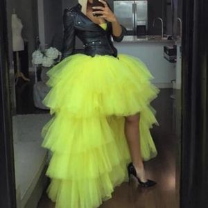 Faldas de tul altas y bajas Fiesta de niñas Vestido de fiesta Tutu Mujer barata Falda de tul para la noche TUTU con gradas Color caramelo Vestidos de fiesta Solo Skir263q