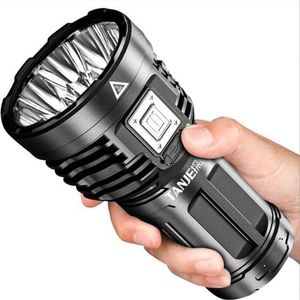 Lanterna LED de alta potência 8 Lanterna mini cob ultra brilhante Lâmpada de longo alcance com zoom portátil usb recarregável Lanterna tática para acampamento ao ar livre