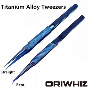 High Precise Titanium Alloy Tweezers Fly Line Motherboard Repair Tool Fingerprint Jump Wire Antimagnetic Electronics Tweezer