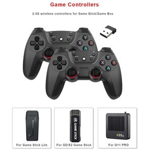 Controlador de juego doble inalámbrico de alta calidad 2,4G para M8/GD10/G11 Pro/X2 Game Stick para Linux/Android teléfono gamepad Joystick 240115