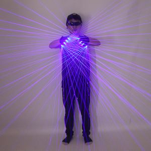 Gants laser de haute qualité 2 en 1 Blue Laser LED Laser Multi-ray Gants DJ Singer Robot Bar Disco Nightclub Laser Show accessoires