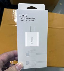 Kit 2 en 1 de haute qualité 20 W, ensemble de chargeurs USB PD de type C, charge rapide, adaptateur de prise EU US, alimentation rapide, chargeur iPhone pour iPhone 14 13 12 11 X 7 8 Pro et téléphones Android