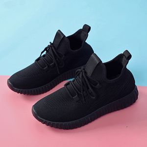 Llegada de alta calidad Zapatos para correr de punto Hombres Mujeres Deportes Corredores de tenis Triple Negro Gris Rosa Blanco Zapatillas de deporte al aire libre TAMAÑO 35-40 WY11-1766