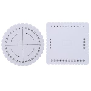High Quality 2Pcs Round Square Kumihimo Beading Cord Disc/Disk Braiding Braided Plate DIY Sep12