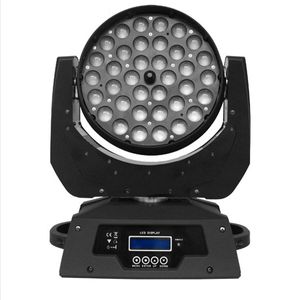 Livraison gratuite haute qualité 36x10W Quad couleur RGBW 4 en 1 Zoom Wash LED lumière principale mobile