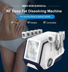 Máquina de adelgazamiento RF de doble mango 3D de alta calidad Almohadillas de identificación para esculpir en caliente Sistema de radiofrecuencia monopolar quemar grasa moldear el cuerpo v cara apretar la piel equipo