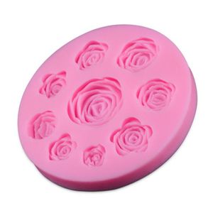 Moule à chocolat 3D en Silicone de haute qualité, 8 Mines de Roses, Fondant artisanal, décoration de gâteau, moule à savon et bonbons, outils de cuisson 225h