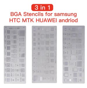 Pochoirs BGA universels de haute qualité 3 pièces/lot pour MTK Samsung HTC Huawei Android Kit de pochoirs de reballage BGA directement chauffés