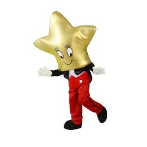 Traje de la mascota de la estrella de la cabeza grande de alta calidad Trajes de personajes de dibujos animados de Navidad de Halloween Traje Folletos publicitarios Ropa Carnaval Unisex Adultos Traje