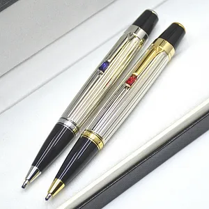 Bohemies Mini stylo à bille de haute qualité en résine noire et en métal Design fournitures scolaires de bureau écriture stylos à bille lisses avec numéro de série en diamant