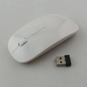 Souris et récepteur sans fil ultra-minces couleur bonbon de haute qualité Souris d'ordinateur de jeu optique et colorée USB 2.4G pour documents de bureau, etc.