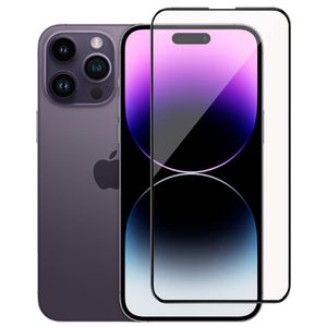 Protecteur d'écran pour iPhone 15 Pro Max 14 Plus 13 Mini 12 11 XS XR X 8 7 SE, couverture complète en verre trempé, preuve incurvée, bouclier de qualité supérieure, film anti-rayures