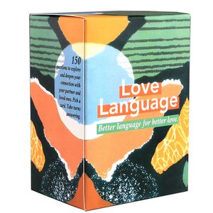 Distributeur de jeux de société en gros bon marché de haute qualité Jeu de cartes de langue d'amour Meilleure langue adaptée à un meilleur amour 150 Jeux de société de conversation
