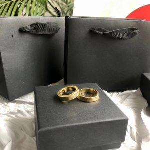 Ring Chrome Ring Luxury Bijoux Gold Anneaux en acier en acier en acier en alliage en or Accessoires de mode jamais s'estomper et non allergique