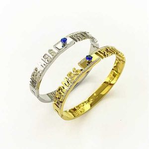 Bracelet Classic Hmers Classic Hmers Designer Jewelry Bijoux à bas prix gravé 18k Gold Titanium Steel Womens Family Lettre Nouveau bracelet