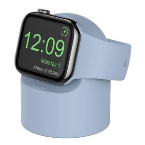 Support de chargeur cylindrique en Silicone de haute qualité, pour Apple Watch série montres intelligentes, support de charge, support de bureau