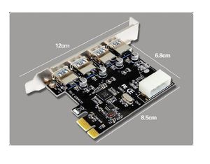 High Quality Desktop PC Expand Industrial 3.0 PCI-E To USB 4 Port High Speed 3.0 Transfer
