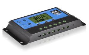 Régulateur de contrôleur de chargeur solaire Digital 10A 12V de haute qualité avec des ports de charge USB Affichage de l'écran LCD 2PCSLOT 6989799