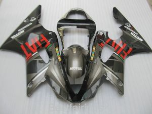 Kit de carenado de alta calidad para Yamaha R1 2000 2001 Faneros grises negros YZF R1 00 01 ER557