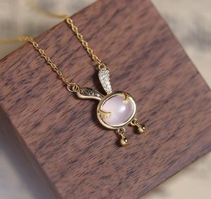 Collier de mode de haute qualité l'oeil de chat et le lapin de Jade pendentif collier de luxe beau collier pour femmes bijoux accessoires cadeau